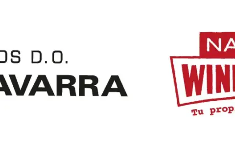 Logos de Vinos D.O. Navarra y "Navarra Wine Lovers", celebrando el vino de esta región.