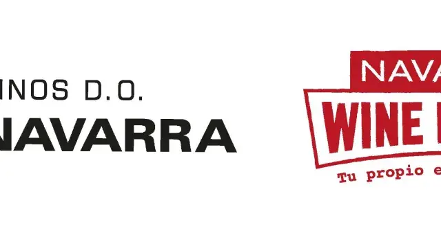 Logos de Vinos D.O. Navarra y "Navarra Wine Lovers", celebrando el vino de esta región.